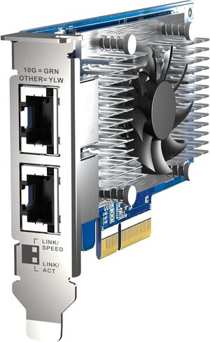 كيو ناب بطاقة شبكة QXG-10G2T-X710 بمنفذين 10GbE مع SR-IOV وiSCSI، قائمة على الكتلة وتدعم اوضاع اقراص افتراضية متعددة in Saudi Arabia