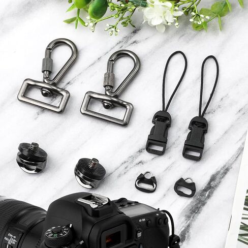 8 قطع من حزام الكاميرا سريع الفك، مشبك قابل للتعديل سريع الفك لحزام الكاميرا، محول موصل مشبك سريع الفك إلى حزام رقبة الكاميرا (أسود) in Kuwait