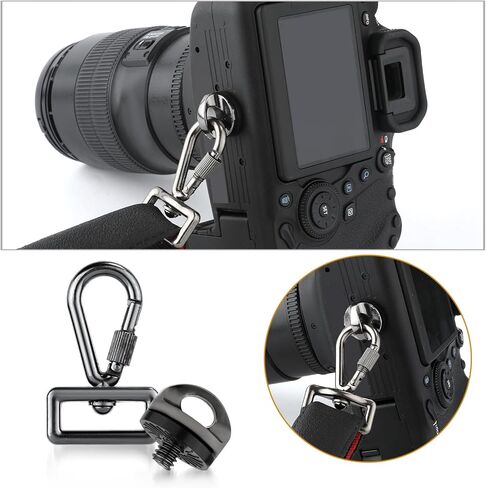 8 قطع من حزام الكاميرا سريع الفك، مشبك قابل للتعديل سريع الفك لحزام الكاميرا، محول موصل مشبك سريع الفك إلى حزام رقبة الكاميرا (أسود) in Kuwait