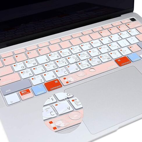 MOSISO Keyboard Cover Compatible with MacBook Air 13 inch 2022 2021 2020 Release A2337 M1 A2179 Backlit Magic Keyboard with Retina Display & Touch ID, Silicone Skin, Mac OS X Shortcut, Rose Quartz in Saudi Arabia