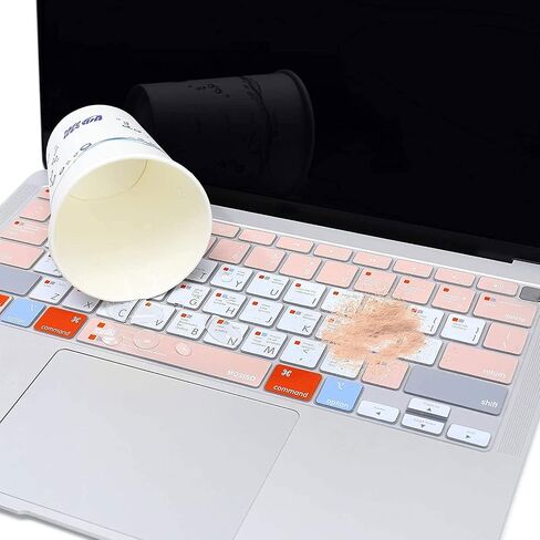 MOSISO Keyboard Cover Compatible with MacBook Air 13 inch 2022 2021 2020 Release A2337 M1 A2179 Backlit Magic Keyboard with Retina Display & Touch ID, Silicone Skin, Mac OS X Shortcut, Rose Quartz in Saudi Arabia