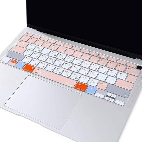 MOSISO Keyboard Cover Compatible with MacBook Air 13 inch 2022 2021 2020 Release A2337 M1 A2179 Backlit Magic Keyboard with Retina Display & Touch ID, Silicone Skin, Mac OS X Shortcut, Rose Quartz in Saudi Arabia