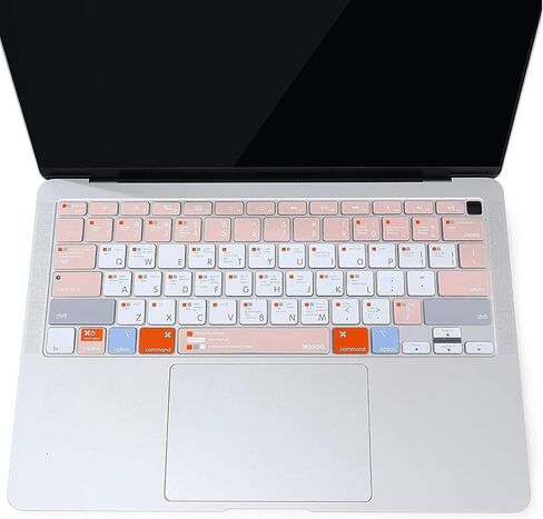 MOSISO Keyboard Cover Compatible with MacBook Air 13 inch 2022 2021 2020 Release A2337 M1 A2179 Backlit Magic Keyboard with Retina Display & Touch ID, Silicone Skin, Mac OS X Shortcut, Rose Quartz in Saudi Arabia