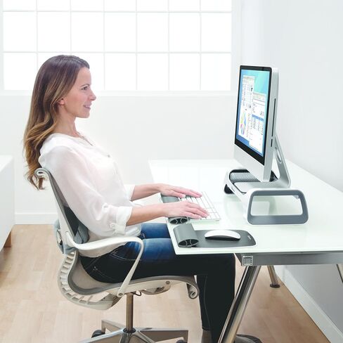 Fellowes I-Spire Series Wrist Rocker, Mouse Pad with Rocking Motion Support, White (9314801) in Saudi Arabia