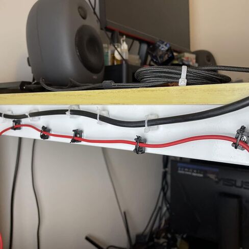 Lunpliran Magnetic Zip Tie Mount Multipurpose Magnetic Cable Holder Ties Magnets Wire Management (180, Black) in Kuwait