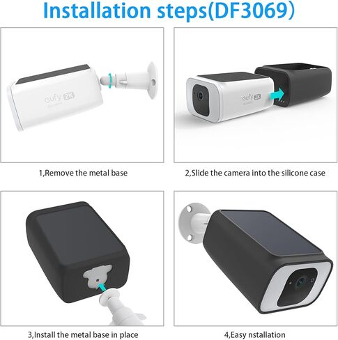 أغلفة سيليكون Koroao لكاميرا Eufy SoloCam S40/ S230، متوافقة مع غطاء حماية من السيليكون لكاميرا الأمان Eufy SoloCam S40/ S230 (عبوة واحدة - أسود) in Saudi Arabia