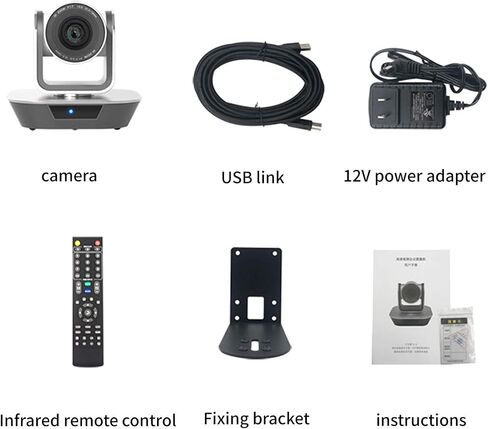 JIMCOM (Remove Power Supply USB Plug-and-Play PTZ Camera, Video Conference Camera, Zoom, Skype, YouTube, OBS, Live Streaming, 3X Zoom in Saudi Arabia