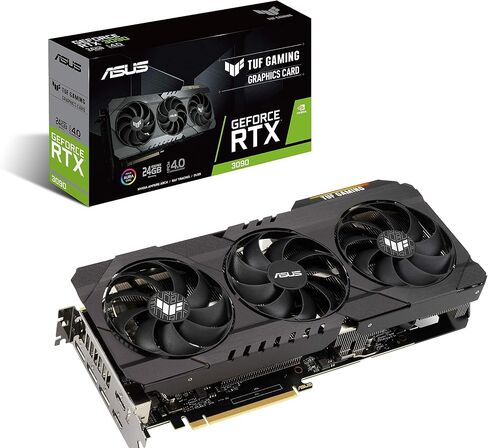 بطاقة رسومات ASUS TUF Gaming NVIDIA GeForce RTX 3090 OC Edition - PCIe 4.0، 24 جيجابايت GDDR6X، HDMI 2.1، DisplayPort 1.4a، محامل كروية مزدوجة (متجددة) in Kuwait