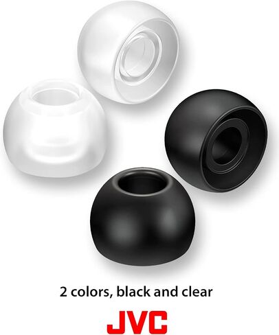 JVC Replacement Silicone Earbuds Earpieces – Set of (6) Ear Tips, Fits Many JVC Models (Medium) - EPFX2MZ (Clear) in Saudi Arabia