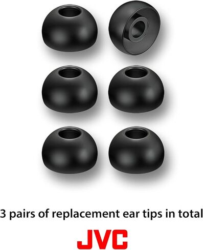 JVC Replacement Silicone Earbuds Earpieces – Set of (6) Ear Tips, Fits Many JVC Models (Medium) - EPFX2MZ (Clear) in Saudi Arabia