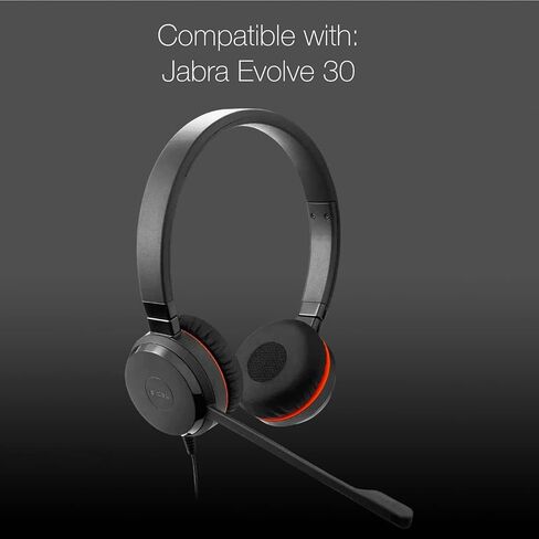 Ear Pad Cushions for Jabra Evolve 75 Wireless Bluetooth Headset, 2pk Spare Leatherette Replacement Cushions for Jabra 75 Evolve and Jabra Evolve Plus UC Headphones by Global Teck in Kuwait