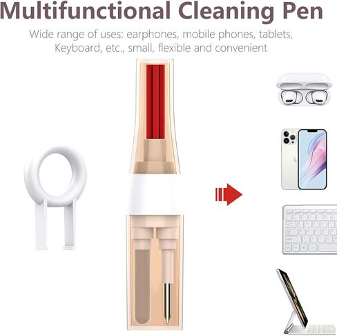 Cleaning Pen for AirPods 2 3 Pro Multifunction Cleaner Kits High Density Brush for Earbuds Keyboard Laptop Keycap Puller in Kuwait