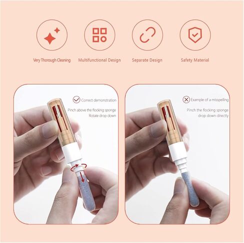 Cleaning Pen for AirPods 2 3 Pro Multifunction Cleaner Kits High Density Brush for Earbuds Keyboard Laptop Keycap Puller in Kuwait