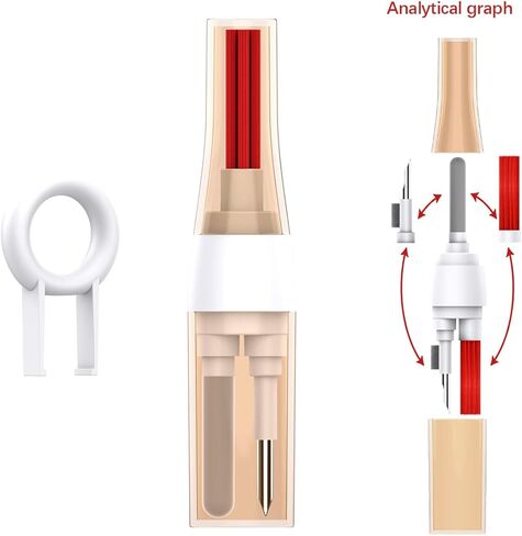 Cleaning Pen for AirPods 2 3 Pro Multifunction Cleaner Kits High Density Brush for Earbuds Keyboard Laptop Keycap Puller in Kuwait