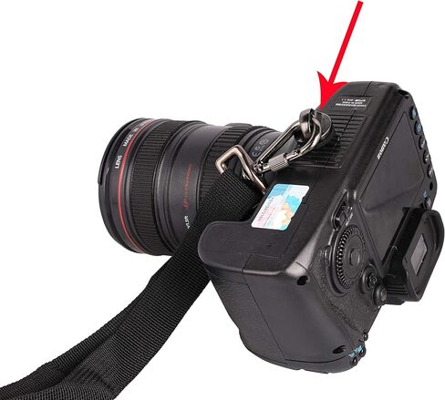 محول حامل ثلاثي القوائم لكاميرا DSLR مقاس 1/4 بوصة برغي تثبيت مع خطاف تعليق آمن للكاميرا وحزام الكتف وحزام الرقبة وإكسسوارات الحزام in Kuwait