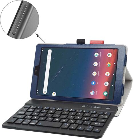 حافظة لوحة مفاتيح Bige for Onn 8 بوصة 2022، غطاء جلد PU مع لوحة مفاتيح قابلة للإزالة لجهاز Onn 8 بوصة (موديل 2022: 100071483) أجهزة لوحية مقاس 8 بوصات (تناسب فقط Onn 8 2022)، أسود in Kuwait