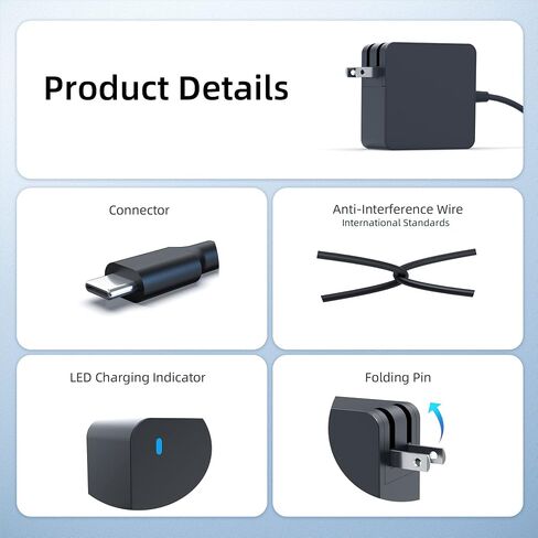 65W 45W USB C Charger Fit for Samsung Galaxy Book Flex Ion 15.6"13.3",NP950QCG NP930QCG NP950XCJ NP930XCJS K01US Galaxy Book NP750TDA-XD2US USB-C Type C AC Laptop Power Supply Adapter Cord in Saudi Arabia