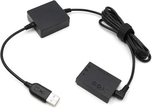 استبدال مقرنة التيار المستمر HCJYC DR-E12 لبطارية LP-E12، واستبدال كابل طاقة محول USB DC لمحول طاقة التيار المتردد ACK-E12، مناسب لكاميرات Canon EOS M وEOS M2 وEOS M10 وEOS M100 وEOS M50 in Kuwait