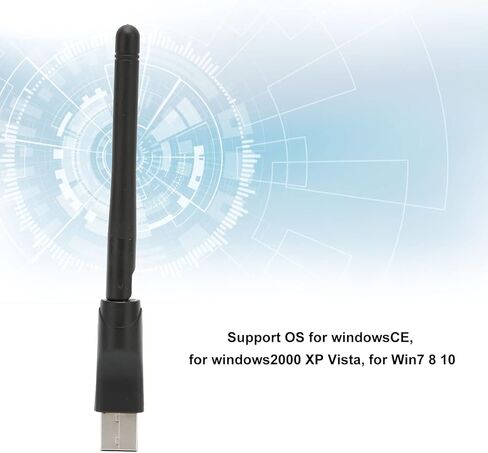 2.4 جيجا هرتز لاسلكي 300 متر عالي السرعة USB واي فاي، محول شبكة USB عالي السرعة 2dBi هوائي كسب الكمبيوتر يدعم 802.11b G N Protocol، متوافق مع ويندوز 7/8/10/Vista in Kuwait