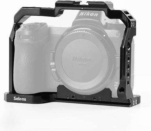 Selens Camera Cage for Nikon Z5 / Z6 / Z7 / Z6II / Z7II Aluminum Alloy Camera Rig with Built-in NATO Rail and Cold Shoe Mount in Saudi Arabia