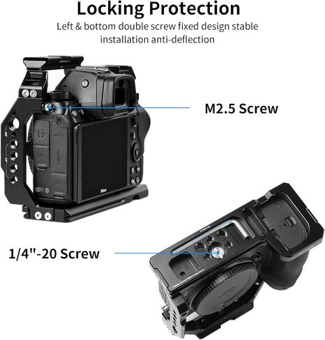 Selens Camera Cage for Nikon Z5 / Z6 / Z7 / Z6II / Z7II Aluminum Alloy Camera Rig with Built-in NATO Rail and Cold Shoe Mount in Saudi Arabia