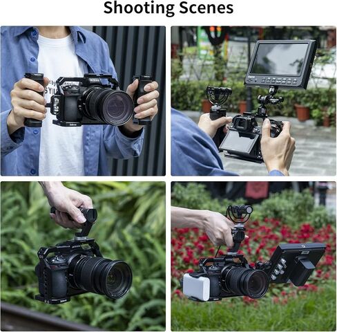 Selens Camera Cage for Nikon Z5 / Z6 / Z7 / Z6II / Z7II Aluminum Alloy Camera Rig with Built-in NATO Rail and Cold Shoe Mount in Saudi Arabia