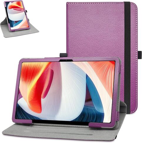 حافظة كبيرة دوارة لـ DOOGEE T20، حافظة DOOGEE T20S، حافظة كمبيوتر لوحي DOOGEE 10.4 بوصة، حامل دوار 360 درجة مع غطاء نمط لطيف لجهاز DOOGEE T20 10.4 بوصة (2023)، أرجواني in Saudi Arabia
