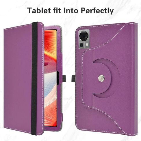 حافظة كبيرة دوارة لـ DOOGEE T20، حافظة DOOGEE T20S، حافظة كمبيوتر لوحي DOOGEE 10.4 بوصة، حامل دوار 360 درجة مع غطاء نمط لطيف لجهاز DOOGEE T20 10.4 بوصة (2023)، أرجواني in Saudi Arabia