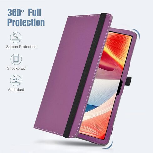 حافظة كبيرة دوارة لـ DOOGEE T20، حافظة DOOGEE T20S، حافظة كمبيوتر لوحي DOOGEE 10.4 بوصة، حامل دوار 360 درجة مع غطاء نمط لطيف لجهاز DOOGEE T20 10.4 بوصة (2023)، أرجواني in Saudi Arabia