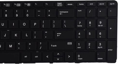 لوحة مفاتيح بديلة SUNMALL متوافقة مع HP ProBook 450 G3 455 G3 470 G3 650 G2 655 G2 450 G4 455 G4 470 G4 HSTNN-Q95C مع إضاءة خلفية بدون مؤشر in Saudi Arabia