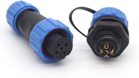 SZJELEN SP13 2pin/3pin/4pin/5pin/6pin/7pin/ 9pin لوحة جبل موصلات الطيران للماء مقبس التوصيل IP67، موصل سلك الكابل الكهربائي (2pin، لوحة جبل - التوصيل (ذكر) والمقبس (أنثى)) in Kuwait