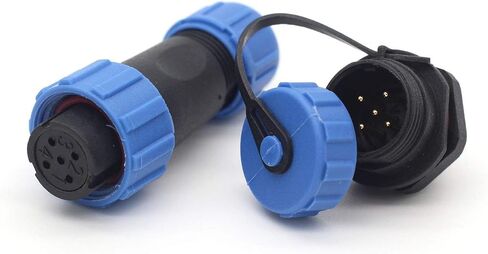 SZJELEN SP13 2pin/3pin/4pin/5pin/6pin/7pin/ 9pin لوحة جبل موصلات الطيران للماء مقبس التوصيل IP67، موصل سلك الكابل الكهربائي (2pin، لوحة جبل - التوصيل (ذكر) والمقبس (أنثى)) in Kuwait