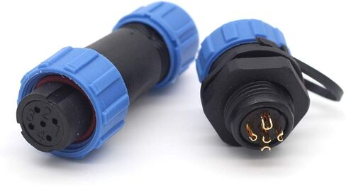 SZJELEN SP13 2pin/3pin/4pin/5pin/6pin/7pin/ 9pin لوحة جبل موصلات الطيران للماء مقبس التوصيل IP67، موصل سلك الكابل الكهربائي (2pin، لوحة جبل - التوصيل (ذكر) والمقبس (أنثى)) in Kuwait