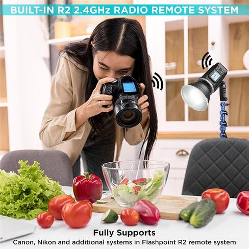Flashpoint XPLOR 600 TTL Li-ion Battery-Powered HSS Strobe Light with Built-in R2 2.4GHz, Bowens Mount 600w Wireless Monolight with 450 Full-Power Flashes for Outdoor Strobe Light Photography in Saudi Arabia