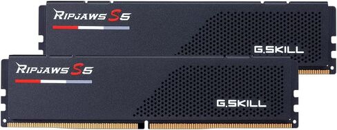 G.SKILL Ripjaws S5 Series (Intel XMP 3.0) DDR5 RAM 48GB (2x24GB) 6400MT/s CL36-48-48-102 1.40V ذاكرة الكمبيوتر المكتبي UDIMM - أسود غير لامع (F5-6400J3648G24GX2-RS5K) in Saudi Arabia