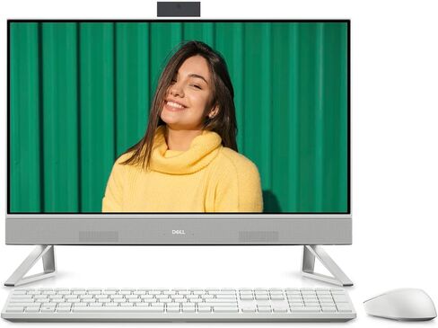 Dell Inspiron 24 5415 All in One Desktop - 23.8-inch FHD Touchscreen Display, AMD Ryzen 5-5625U Processor, 12GB DDR4 RAM, 256GB SSD + 1TB HDD, AMD Radeon Graphics, 1 Year Hardware Warranty - White in Kuwait