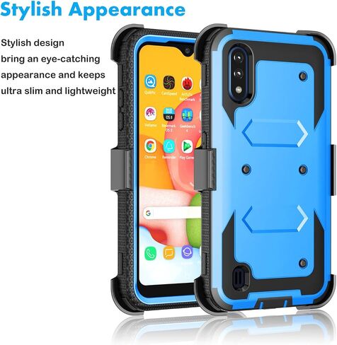 حافظة Njjex متينة لهاتف Samsung Galaxy A11، حافظة لهاتف Galaxy A11 مع واقي شاشة من الزجاج المقسى [عبوة من قطعتين]، [Nbeck] غطاء صلب مزود بمشبك حزام دوار مقاوم للصدمات [أخضر] in Saudi Arabia