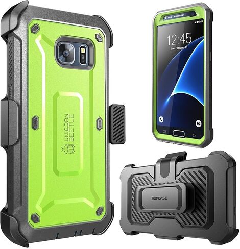 جراب SUPCASE بتصميم Unicorn Beetle Pro Series مصمم لهاتف Galaxy S7، مع واقي شاشة مدمج وجراب متين بالكامل لهاتف Samsung Galaxy S7 (إصدار 2016) (أبيض/رمادي) in Saudi Arabia