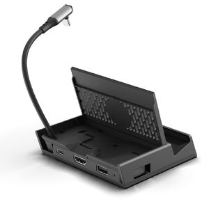 Skull & Co. SteamDock: قاعدة توصيل متعددة الاستخدامات وصغيرة الحجم ومحمولة مع محور USB قابل للفصل ومحول تلفزيون HDMI لجهاز Steam Deck ROG Ally والأجهزة الأخرى (لأجهزة Switch OLED والهواتف الذكية والكمبيوتر المحمول) - أسود in Kuwait