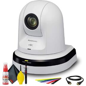 Panasonic 20x Zoom 4K PTZ Camera with 3G/HD/SD-SDI & HDMI Output and NDI (White) (AW-UN70W) + Deluxe Cleaning Kit + HDMI Cable + Wire Straps - Base Bundle in Saudi Arabia