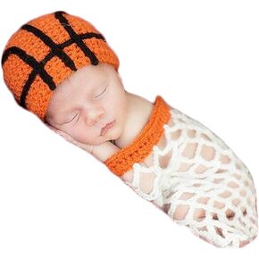 Newborn Monthly Baby Photography Props Outfits Basketball Hat Bag for Boy Girl Photography Shoot in Saudi Arabia