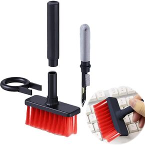 يويوبي مجموعة ادوات تنظيف الكمبيوتر متعددة الوظائف 5 في 1، فرشاة ناعمة لتنظيف الكيبورد وسماعات الاذن التي تعمل بالبلوتوث وليجو واللابتوب وايربودز برو وعدسات الكاميرا (5 في 1 اسود) in Kuwait