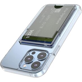 for iPhone 16 Clear Card Case - Hybrid Slim Fit Transparent Wallet Cover with Card Holder Slot, TPU + PC, Anti-Yellowing, 6.1" 2024 in Saudi Arabia