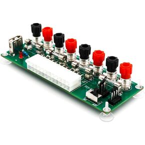 20/24 Pins ATX Benchtop PC محول الطاقة مع منفذ USB 5V 24pin الزاوية اليمنى ATX 24 pin ATX Case PC Power Supply (أخضر) in Kuwait