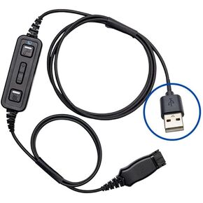 قطع اتصال Leitner السريع بسلك موصل USB-A مع التحكم في المكالمات يعمل مع أجهزة الكمبيوتر الشخصية وأجهزة Mac