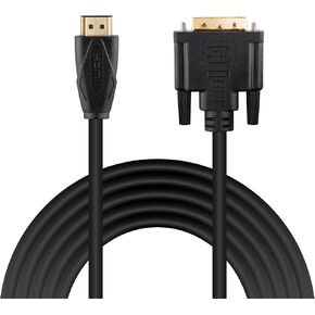 كابل DVI إلى HDMI بطول 10 أقدام، محول HDMI إلى DVI ثنائي الاتجاه، HDMI ذكر إلى DVI-D 24+1 ذكر، يدعم 1080P HD متوافق مع Raspberry Pi، Roku، Xbox One، PS5، بطاقة الرسومات، Blue-ray، DVD in Kuwait