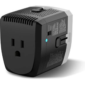 مجموعة محول ومحول السفر بقدرة 2000 واط - تحويل عالمي للطاقة من الولايات المتحدة إلى المملكة المتحدة وأوروبا وأكثر من 150 دولة - تصميم مدمج للسفر الدولي المريح in Kuwait