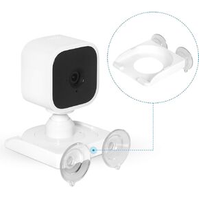 Blink Mini Compatible Secure Suction Mount Bracket with Dual Suction Cups Allows 360 Swivel – Affixes to Stainless Steel, Window Glass, Mirror and Smooth Surfaces (1 Mount) in Saudi Arabia