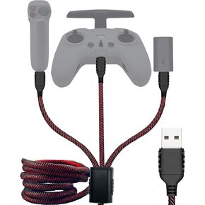 كابل طاقة شحن 3 في 1 USB إلى النوع C لملحقات DJI FPV بدون طيار ، ذراع تحكم عن بعد الحركة بطارية كابل طاقة 47 بوصة