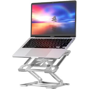 حامل كمبيوتر محمول من سبائك الألومنيوم قابل للتعديل للكمبيوتر المحمول مقاس 10-17.3 بوصة حامل كمبيوتر محمول مكتبي لأجهزة MacBook وDell وLenovo وHP والمزيد من أجهزة الكمبيوتر المحمولة (حامل الكمبيوتر المحمول) in Kuwait